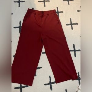 Cropped Maroon/Red Pants